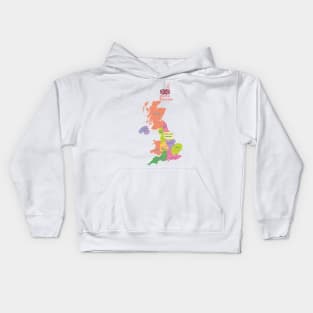 Great Britain Map Kids Hoodie